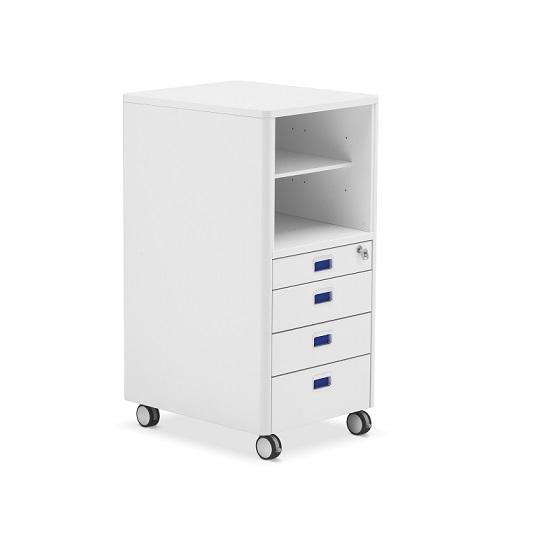 Moll Rollcontainer Cubicmax Weiss Blau